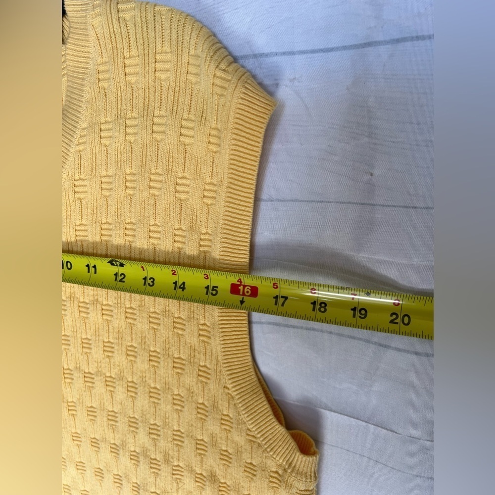 Tasso Elba Yellow Golf Seater Vest - Picture 2 of 7